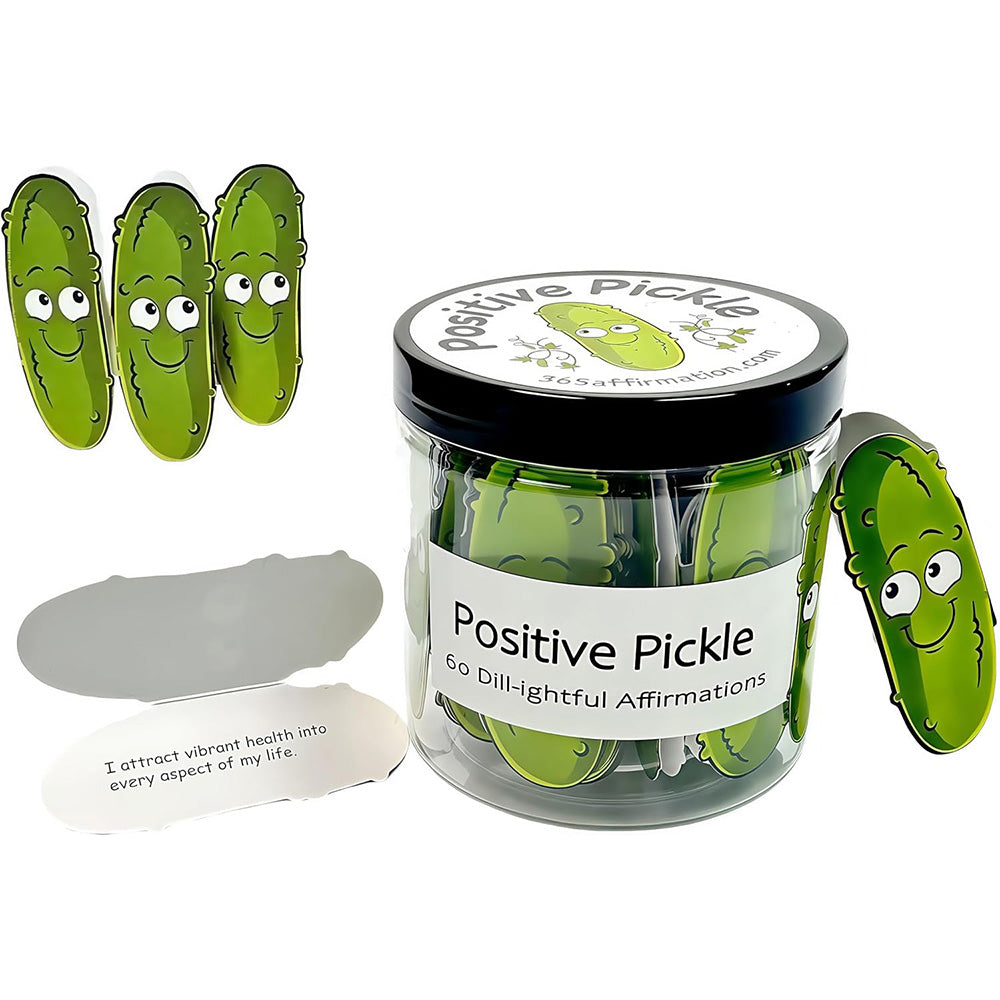 60PCS Positive Pickles Affirmation Cards Jar ¨C Motivational Gift for Women and Teens Style 1