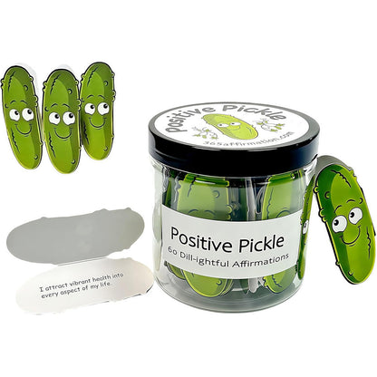 60PCS Positive Pickles Affirmation Cards Jar ¨C Motivational Gift for Women and Teens Style 1