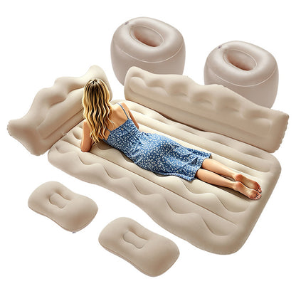 Inflatable Car Air Mattress for Back Seat-Beige