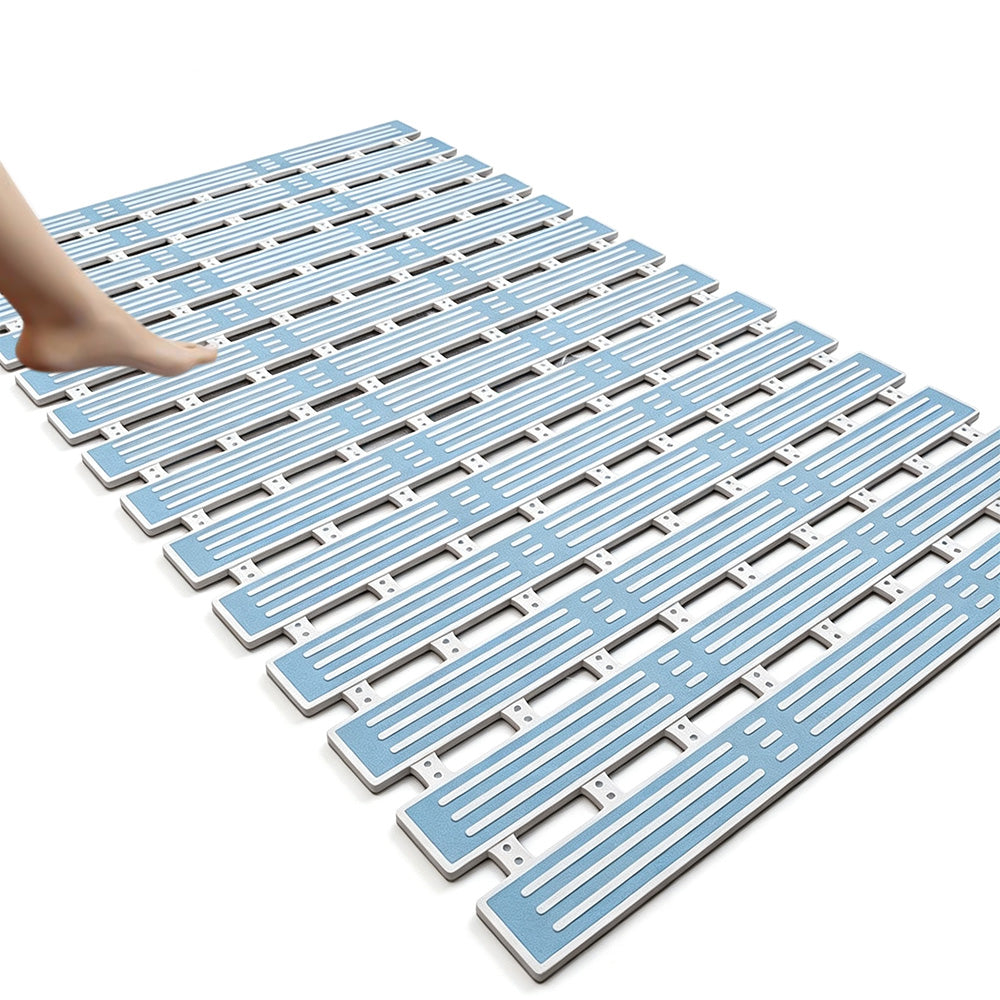 Non Slip Shower Mat with Suction Cups-Blue