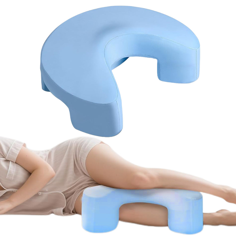Ergonomic Side Sleeper Pillow with Arm Hole ¨C Neck and Shoulder Support Sky Blue