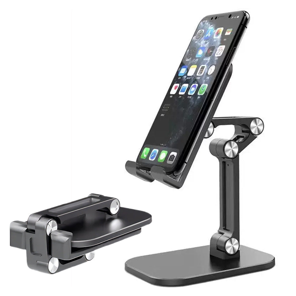 2 PCS Adjustable Phone Stand Holder Foldable Tablet Desktop Stand Portable Wide Compatibility Black