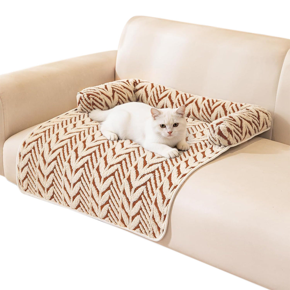 Thick Plush Non Slip Pet Mat-Coffee