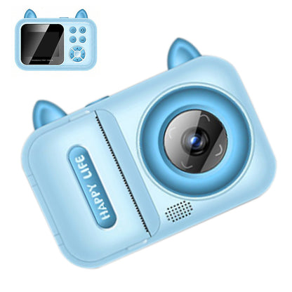 Kids 1080P Instant Print Digital Camera with 1 Roll Printing Paper Blue