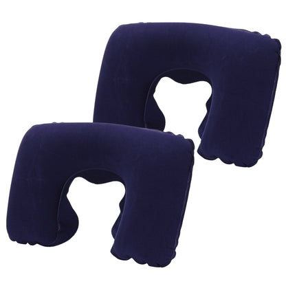 2 Pack Inflatable Travel Neck Pillow-Royal Blue