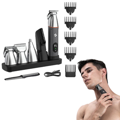 Electric Hair Clippers Kit Cordless Hair Trimmer for Body Facial Silver