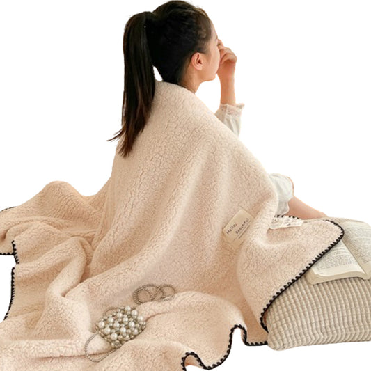 Sherpa Throw Blanket Winter Fuzzy Throws Cozy Blanket Khaki