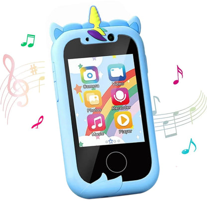 Unicorn Smartphone Learning Toy with Camera for Kids Ages 4 and Up Blue