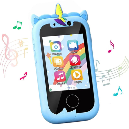 Unicorn Smartphone Learning Toy with Camera for Kids Ages 4 and Up Blue