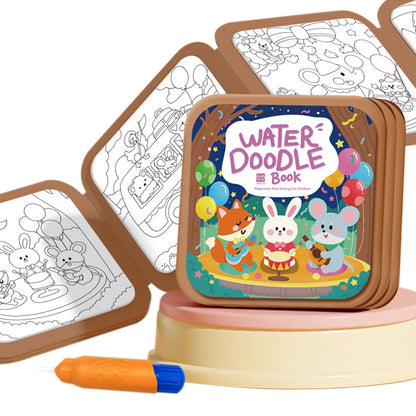Reusable Water Coloring Book Water Doodle Painting Book Toy for Kids Style 2