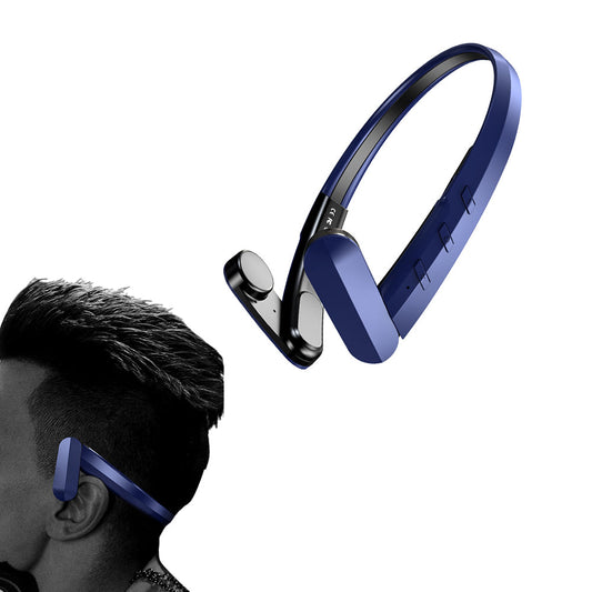 Wireless Bluetooth Open-Ear Headphone Air Conduction Earphones for Cycling Workouts Running Blue