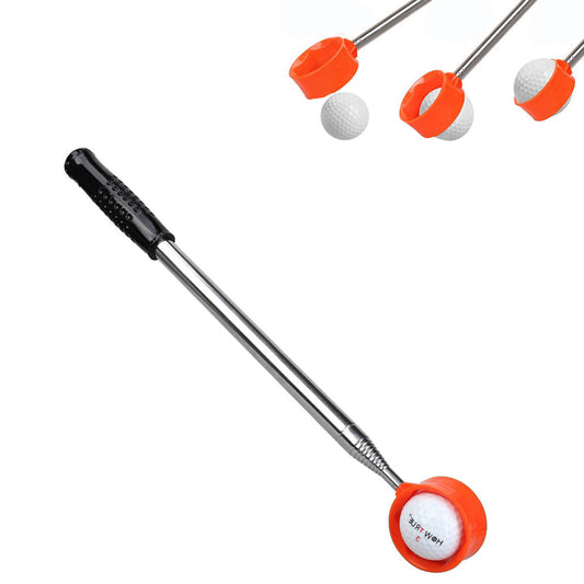 Telescopic Golf Ball Retriever Easy Pick Up Balls Golf Accessories Orange