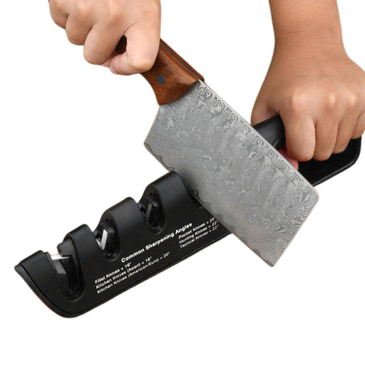 4 In 1 Scissors Sharpener Tool Knife Sharpeners With 6 Adjustable Angle For Kitchen Black