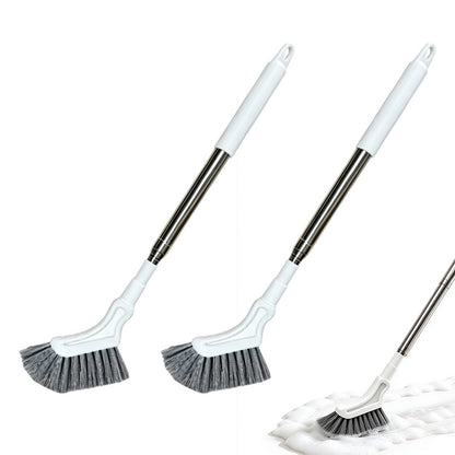 2 Pack Telescopic Bathroom Cleaning Brush Tile Grout Scrubber with Stiff Bristles
