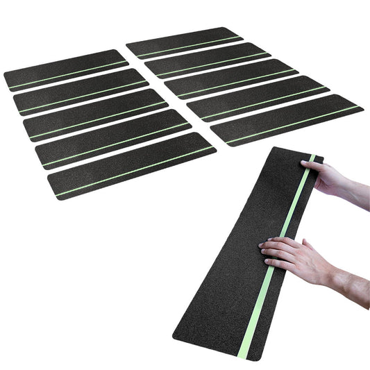 10 Pcs Peel & Stick Anti-Slip Stair Treads for Wooden Steps â€?Outdoor Use