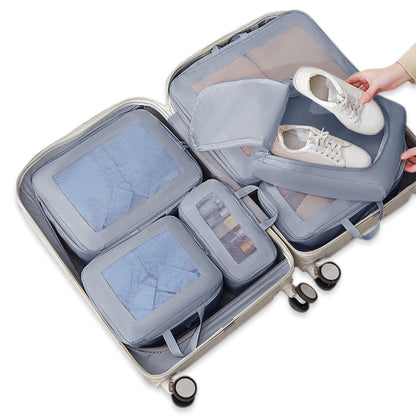 7Pcs Compression Packing Cubes Set ¨C Travel Luggage Organizer Bags for Suitcases Grey