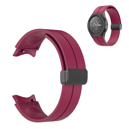 Magnetic Watch Band Silicone Strap for Samsung Galaxy Watch 4/5/5Pro/6 Red