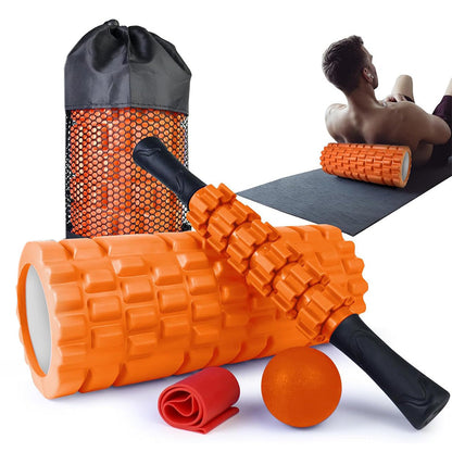 Fitness Foam Roller Set for Deep Tissue Muscle Massage Exercise Massage Rollers Orange