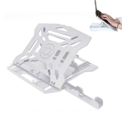2 in 1 Adjustable Laptop Stand with Phone Holder Foldable Cooling Computer Stand White