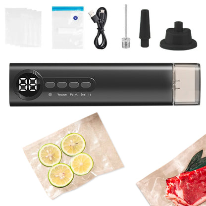 62kPa Strong Suction Wireless Portable Vacuum Sealer-Black
