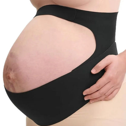 Invisible Pregnancy Belly Band ¨C Maternity Support Belt for Back Abdomen & Waist Black