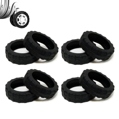 8Pcs Luggage Wheel Covers Silicone Suitcase Wheels Protector Sleeves Black