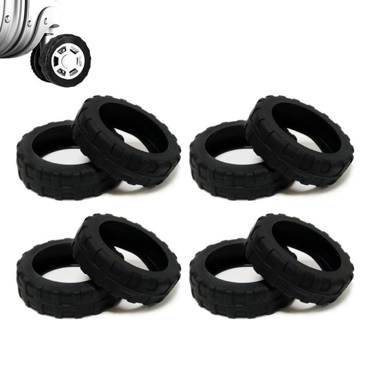 8Pcs Luggage Wheel Covers Silicone Suitcase Wheels Protector Sleeves Black