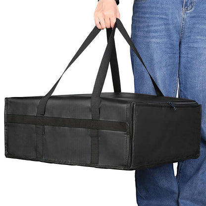 Large Foldable Insulated Pizza Cake and Food Delivery Bag-Black