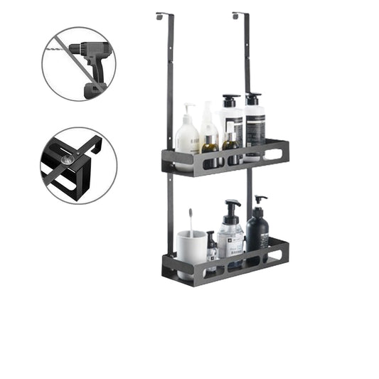 2-Tier Bathroom Shower Caddy Hanging Shelf Bathroom Storage Rack Organizer Style 1