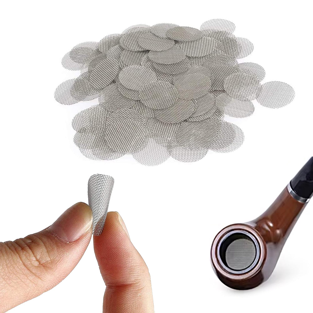 Set of 100Pcs Pipe Screens 19mm Pipe Filters Silver