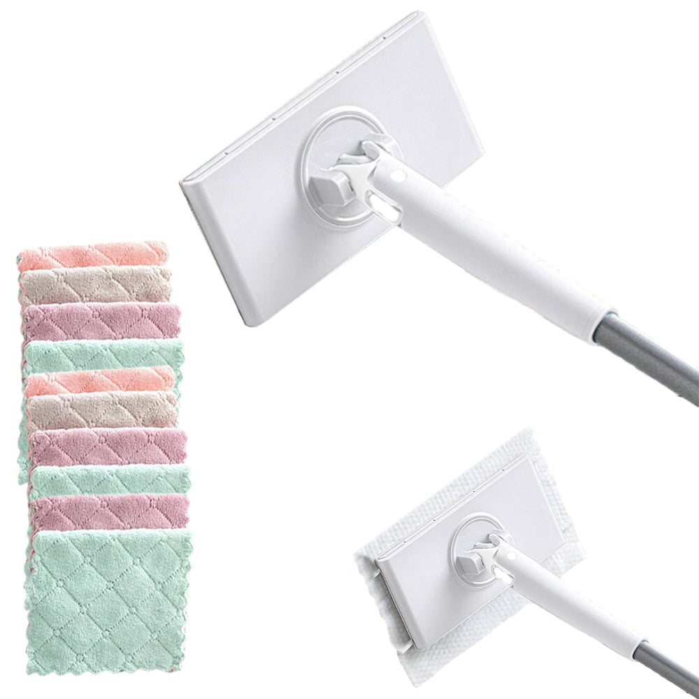 Mini Lazy Floor Cleaning Flat Mop Multi-Functional Self-Squeeze Face Towel Mop White