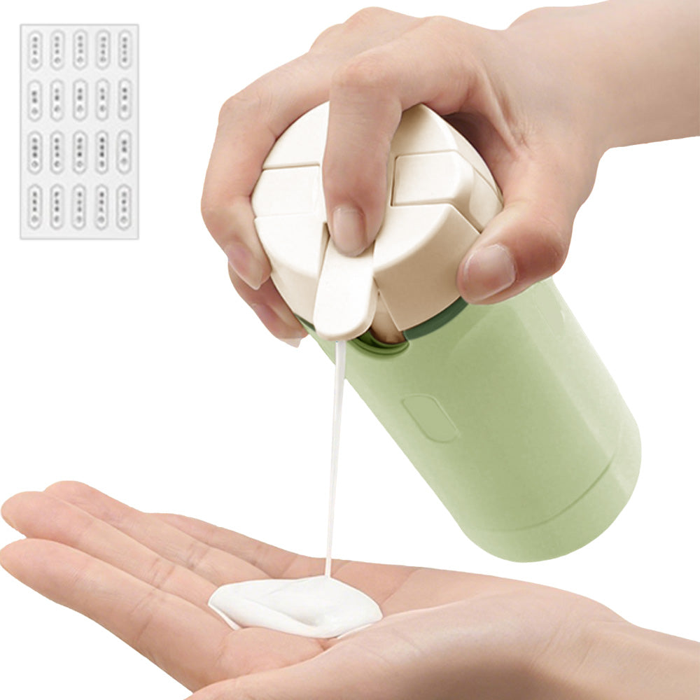 4 in 1 Travel Dispenser with 30ml Travel Bottles - Green