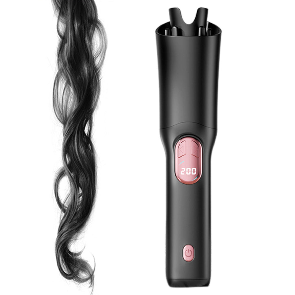 Automatic Curling Iron with 3 Temperatures Curling Iron 2-Way Rotation for Hair Styling Black