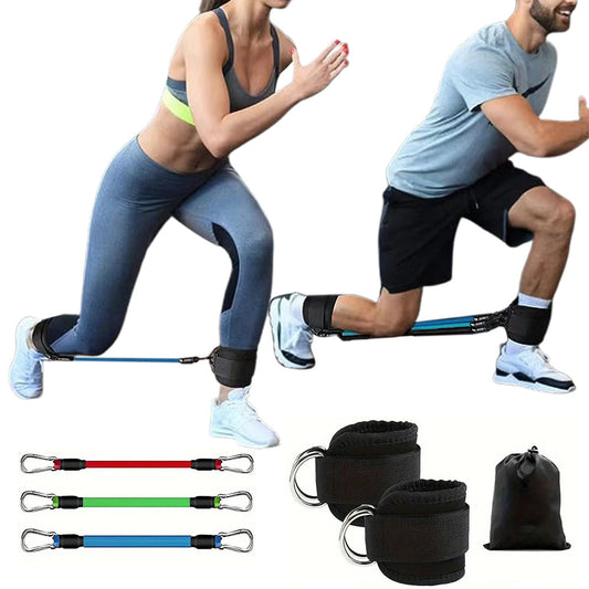 6Pcs Set Ankle Resistance Bands for Working Out Butt Exercise Fitness Equipment for Women Black