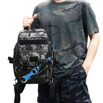 Fishing Tackle Backpack with Rod Holder Outdoor Shoulder Bag for Fishing Gear Storage Green