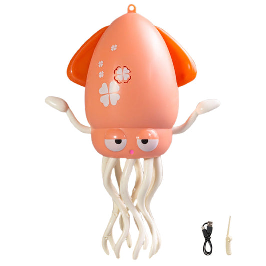 Dancing Electric Octopus Toy â€?Crawling Musical Squid for Tummy Time Pink