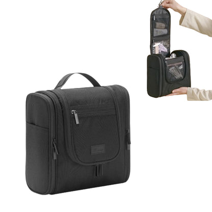 Expandable Travel Toiletry Bag Cosmetic Organizer Bag Makeup Case Black