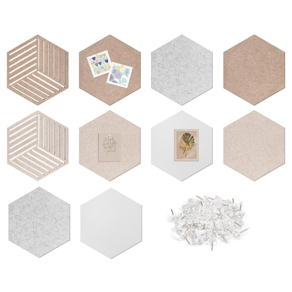 90Pcs Set Hexagon Felt Bulletin Board Wall Panels