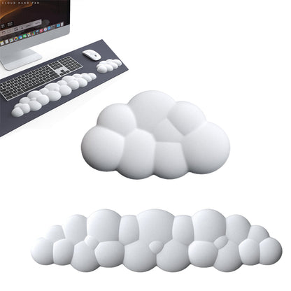 Ergonomic Wrist Rest for Computer Laptop Cloud Keyboard Wrist Rest Pad Set White