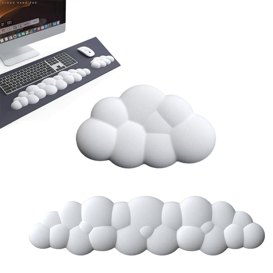 Ergonomic Wrist Rest for Computer Laptop Cloud Keyboard Wrist Rest Pad Set White