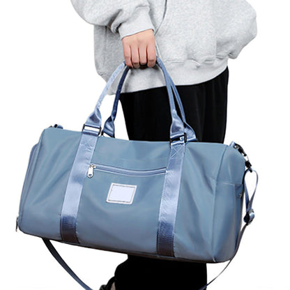 30L Gym Duffel Bag Waterproof with Shoe Compartment for Weekend Trips Royal Blue