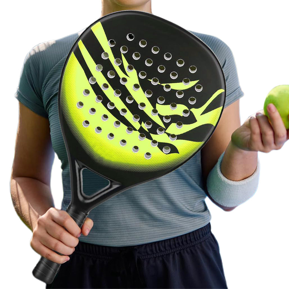 Carbon Fiber Paddle Tennis Racket with EVA Core & Carry Bag ââ‚?Beach/Court Green