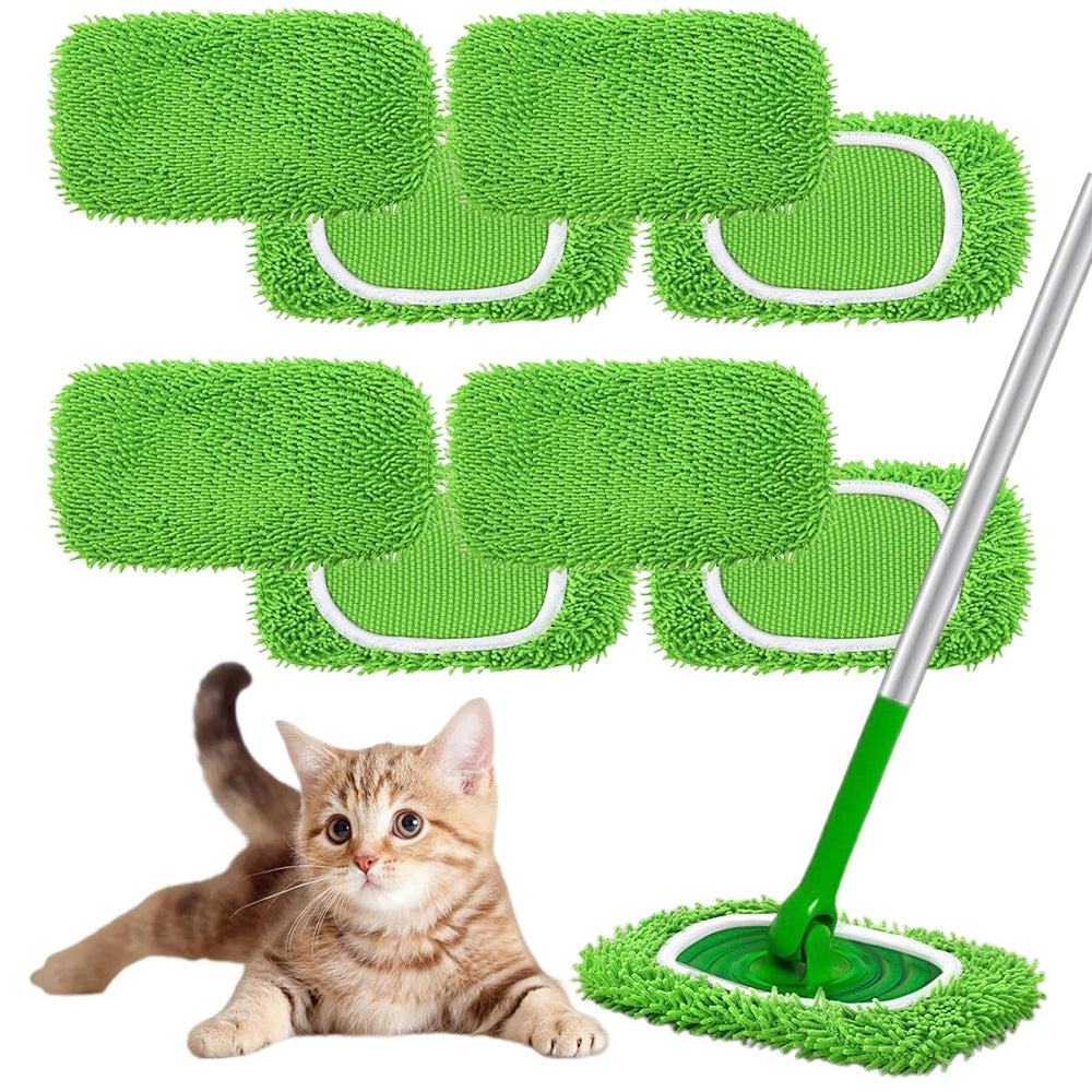 8Pcs Replacement Microfiber Mop Pads Compatible with Swiffer Sweeper Reusable Sweeping Cloths