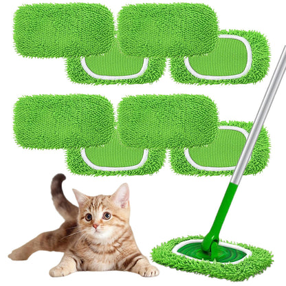 8Pcs Replacement Microfiber Mop Pads Compatible with Swiffer Sweeper Reusable Sweeping Cloths