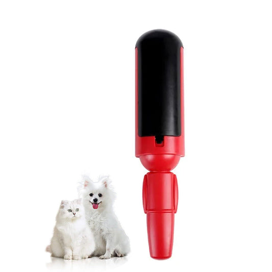 Pet Hair Remover Roller Reusable Pet Fur Remover for Couch Car Seat Carpet Bedding Clothing Red
