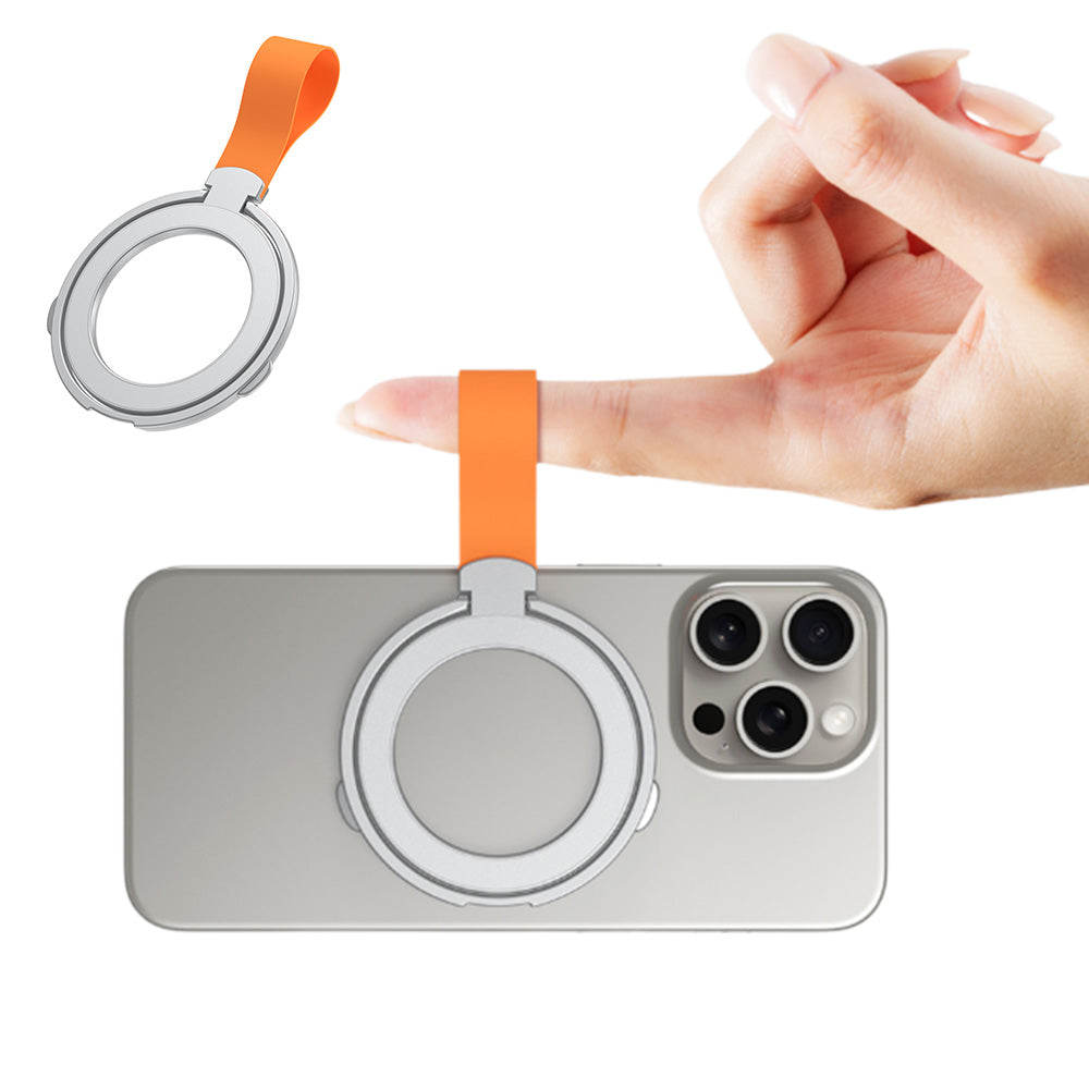 Phone Grip Holder Adjustable Kickstand Ring Compatible with iPhone 15/14/13/12 Series Grey