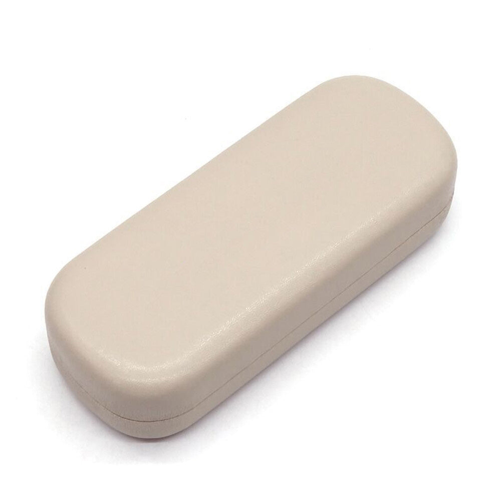 Unisex Hard Shell Glasses Case ââ‚?PU Leather Travel Sunglasses Box Beige