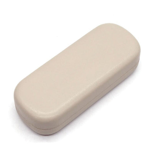 Unisex Hard Shell Glasses Case ââ‚?PU Leather Travel Sunglasses Box Beige