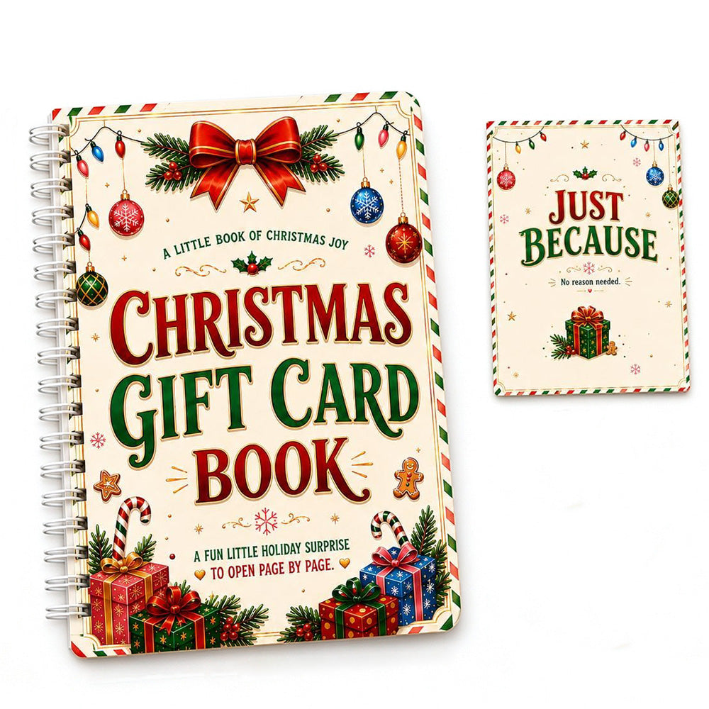 Christmas Presents Card Book Spiral Bound Holder Organiser with Handwritten Notes Style A
