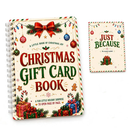 Christmas Presents Card Book Spiral Bound Holder Organiser with Handwritten Notes Style A